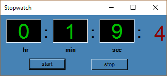 Stopwatch Application in Visual Basic.Net
